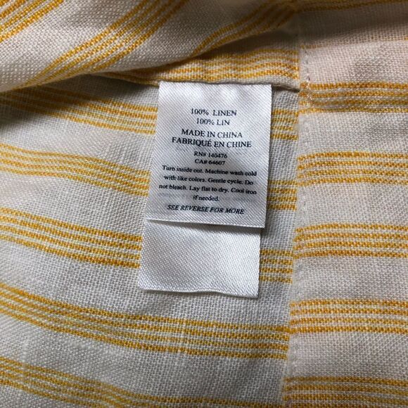 Faherty Isha Top Yellow Stripe Linen Size Medium NWT - Picture 14 of 15